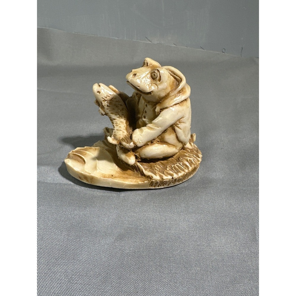 Limited Edition Georgia Marble Frog Figurine Sculpture Folk Art Decor